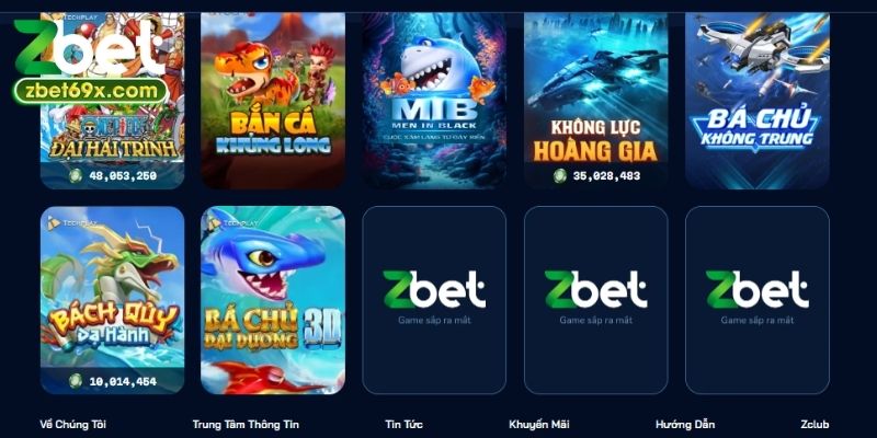 Sảnh bắn cá Zbet được thiết kế hiện đại